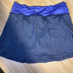 Lululemon skort - charcoal with purple waistband
